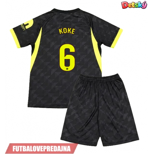 Lacne Dětský Futbalové dres Atletico Madrid Koke #6 2026-27 Krátky Rukáv - Preč (+ trenírky)